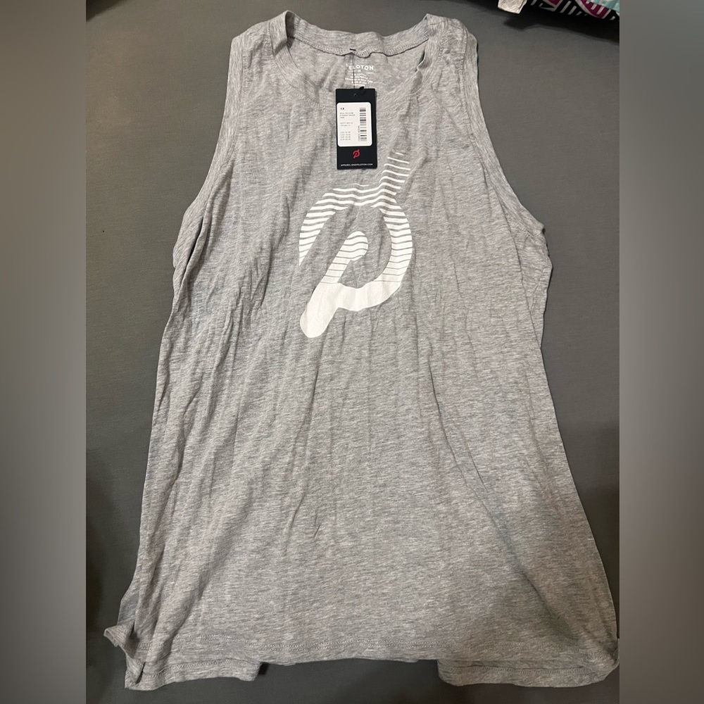 Peloton Gray Tank Top with White Logo